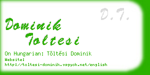 dominik toltesi business card